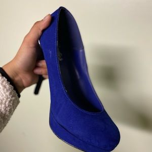 Blue soft heels
